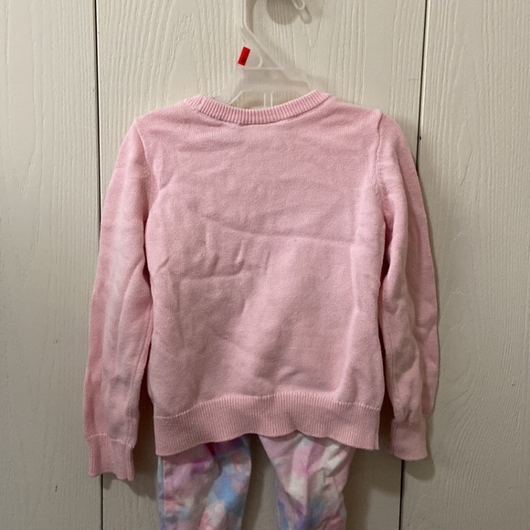 The Children’s Place Pink Unicorn Sweater and Marbled Pink & Blue Pants - Picture 4 of 7